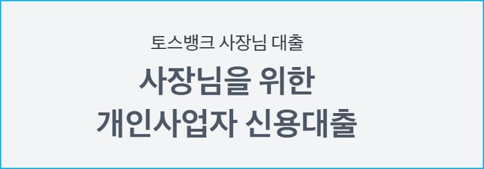 토스뱅크 사장님 마이너스통장(마통) 금리, 한도, 상환방법, 신용점수